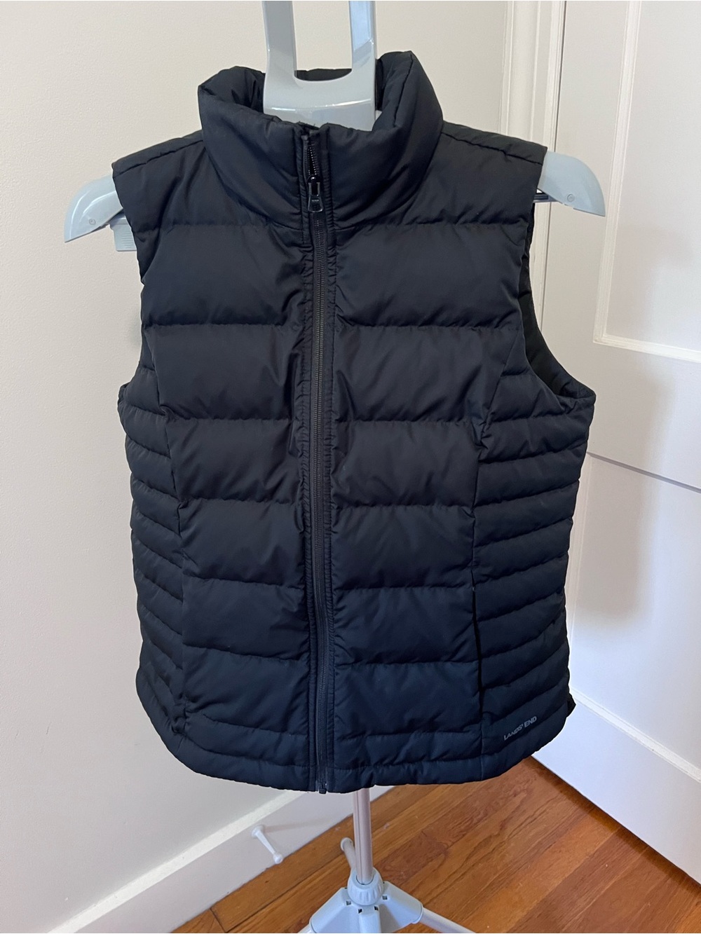 Lands' End Black Quilted Puffer Vest